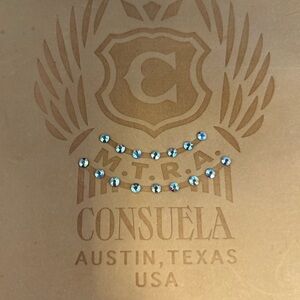 Consuela Crystal Rhinestone Accent (Blue Aurora) Diego Leather Notebook